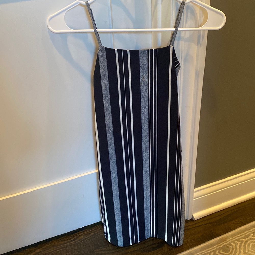 Lulus mini striped open back dress